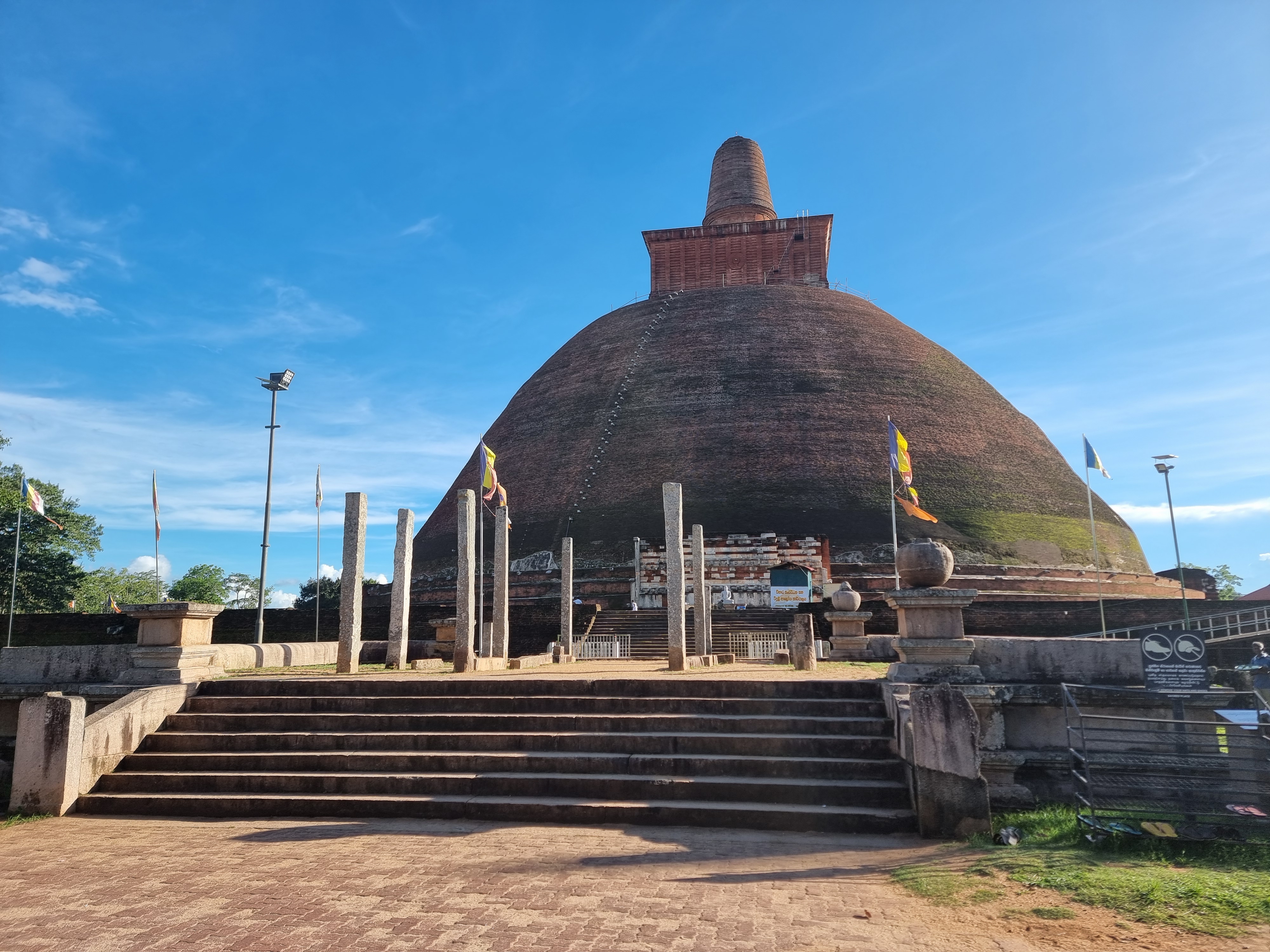Visiting ancient temple as part of guided tour