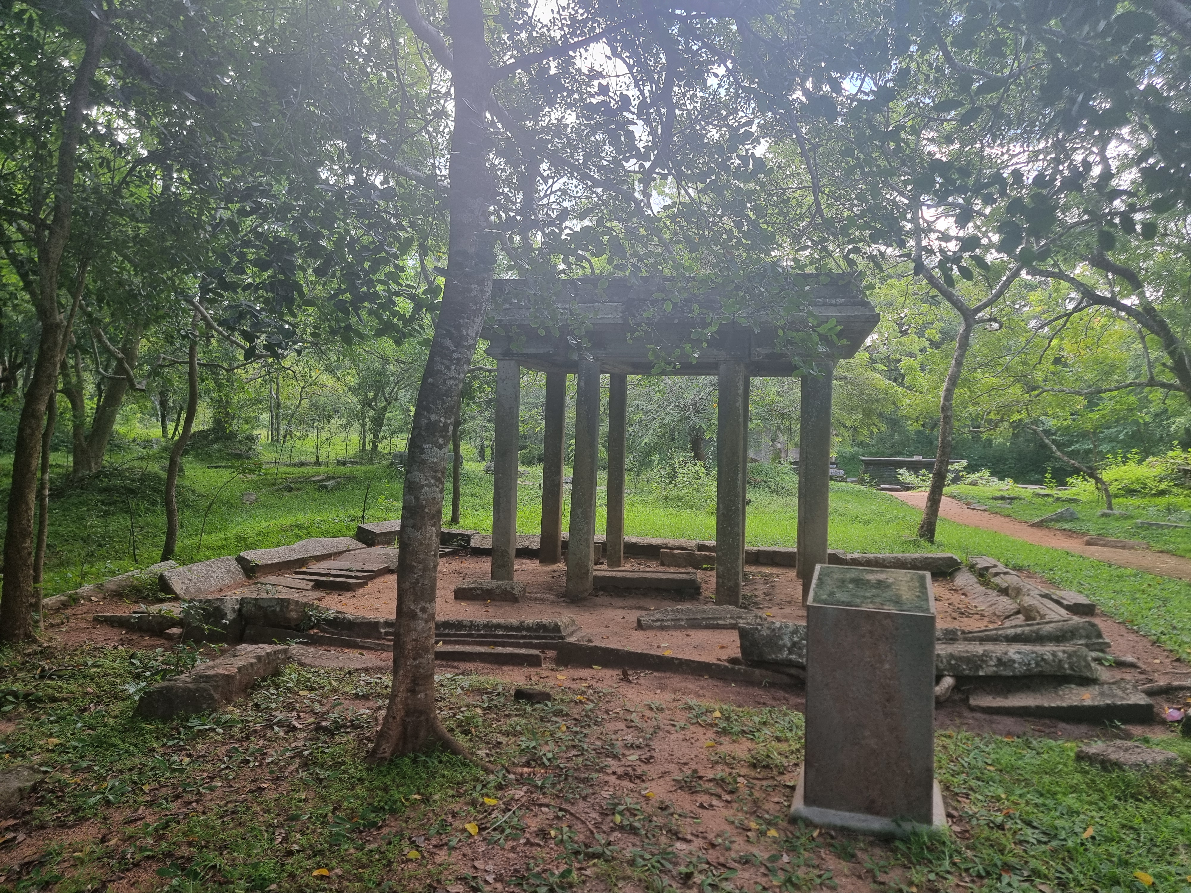 Exploring ancient ruins near Kandy, Sri Lanka